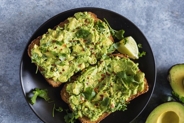 Tartine à l'avocat